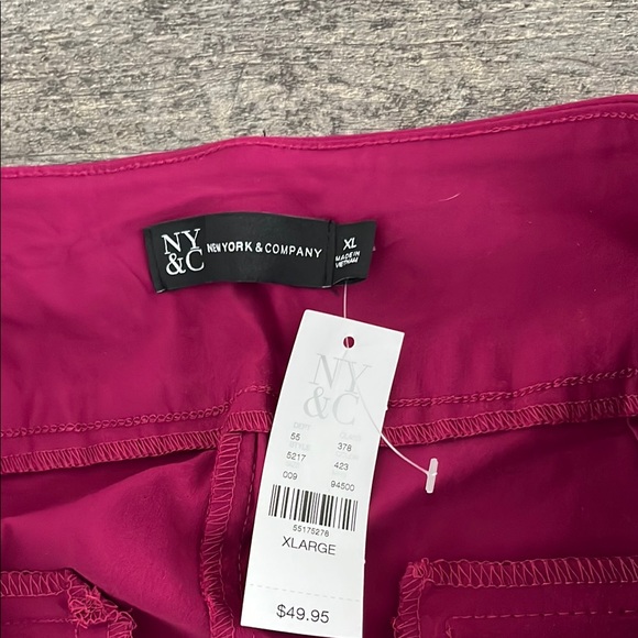 New York & Company Pink Ankle Cropped Pants - Picture 2 of 5